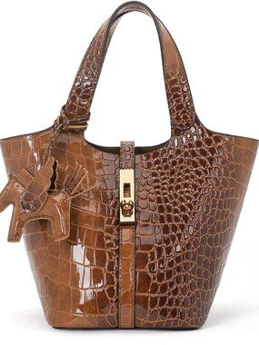 Tote Bag for Women Vegan Leather Bucket Purse for Women Top Handle Handbag Shoul